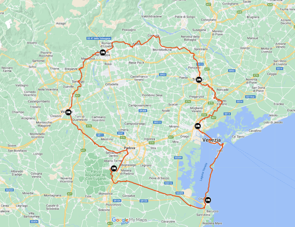 Anello Veneto cartina