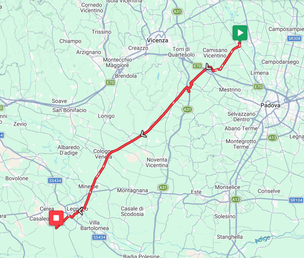 Mappa Treviso Ostiglia